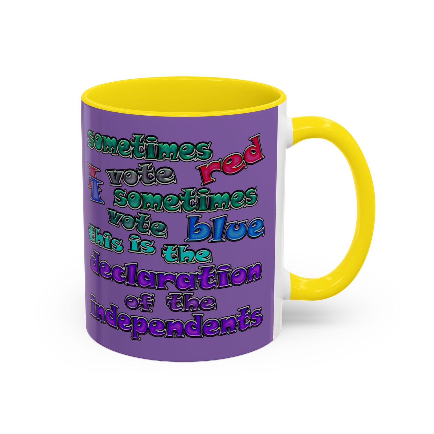 declaration of the independents - Accent Mug (light purple)