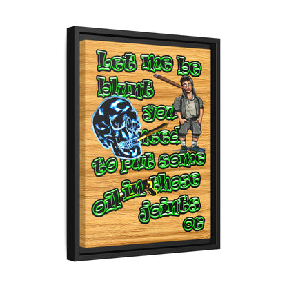 og - framed canvas art (butterscotch wood finish)