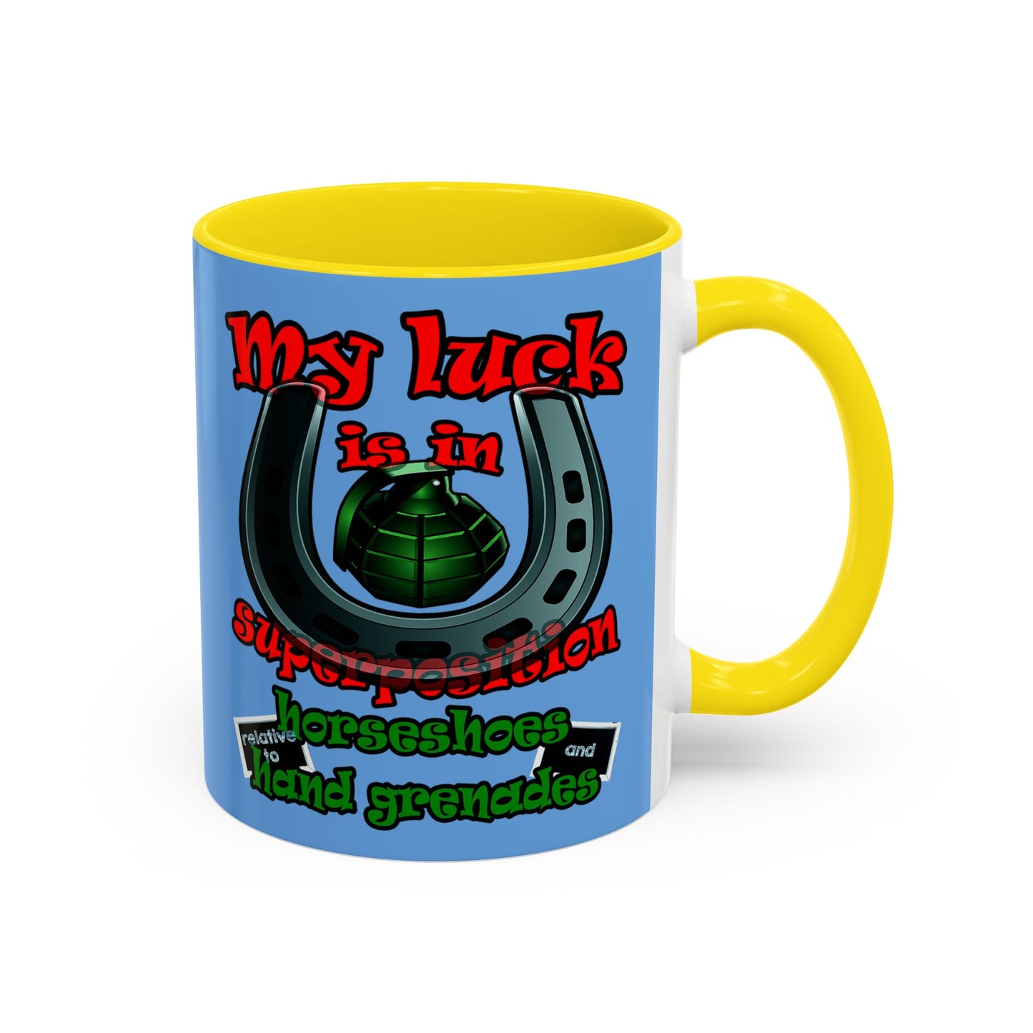my luck - Accent Mug (light blue)