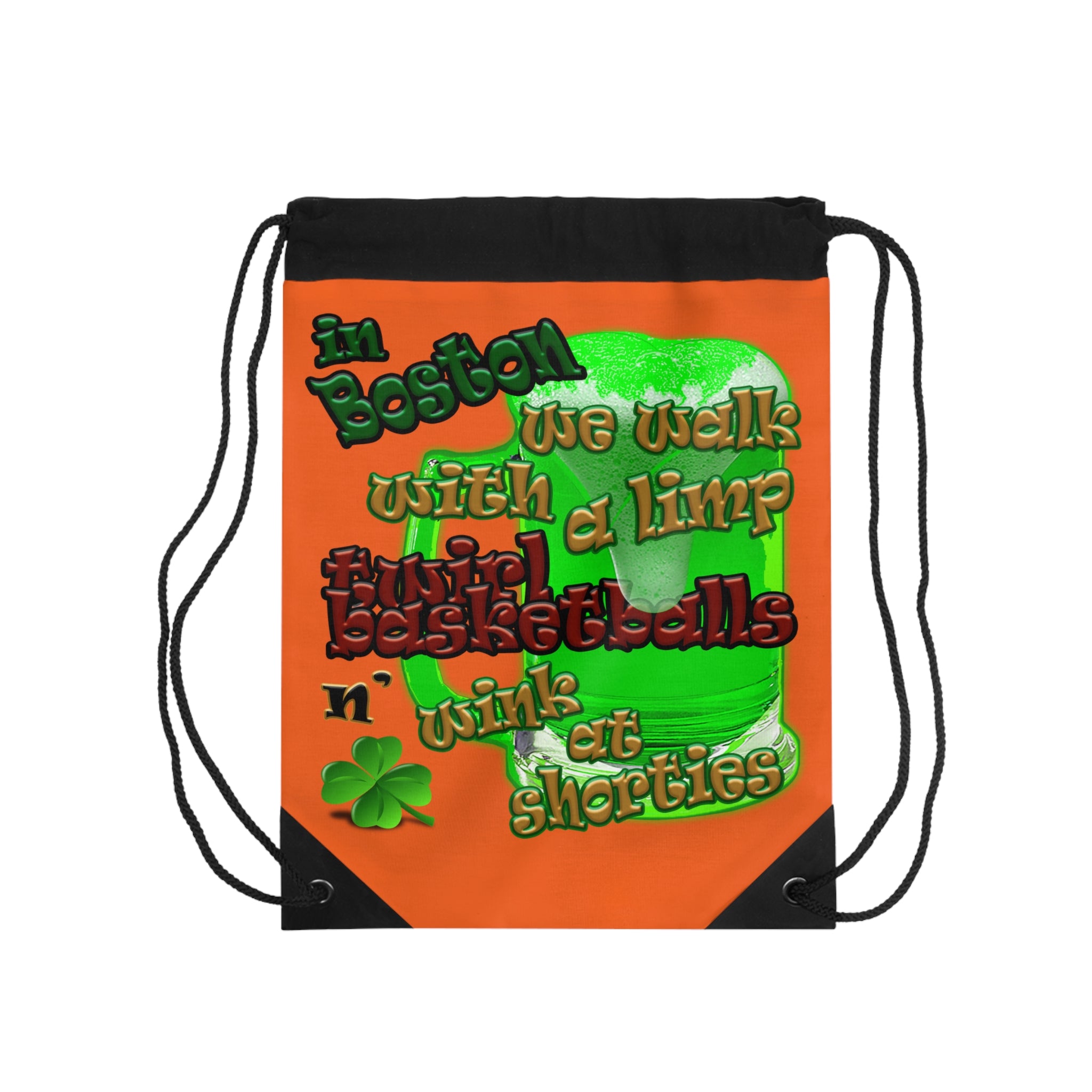 celtics logo - Drawstring Bag (orange)