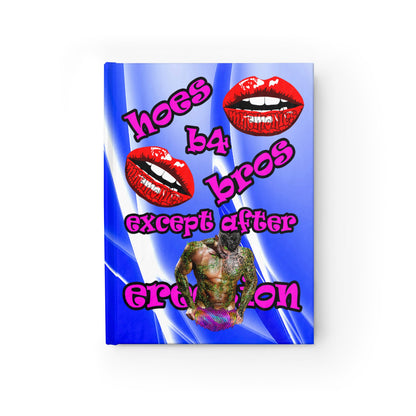 hoes b4 bros - journal-blank (blue-white wave)