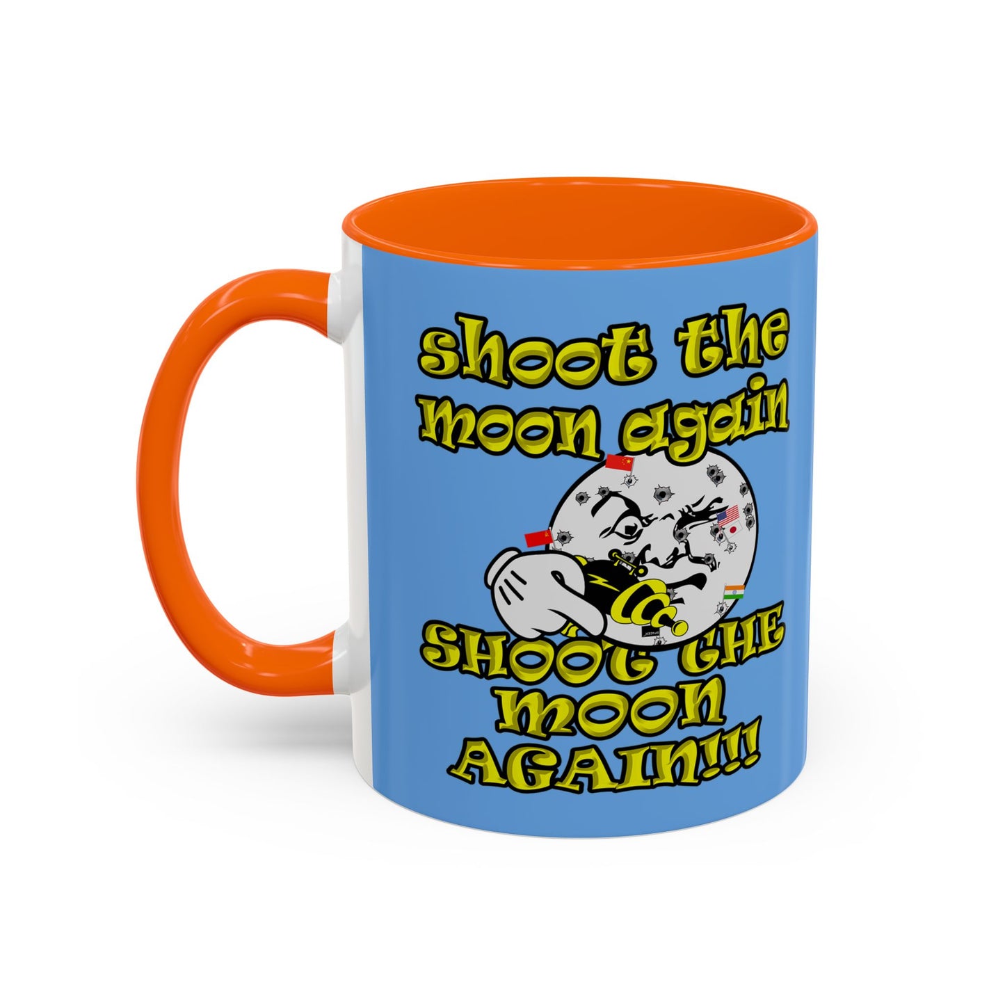 shoot the moon again - Accent Mug (light blue)