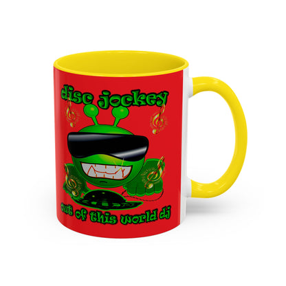 disc jockey - Accent Mug (red)