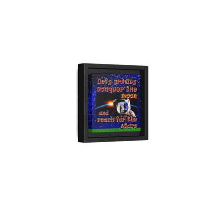 defy conquer reach - framed canvas art ('snoops' background)