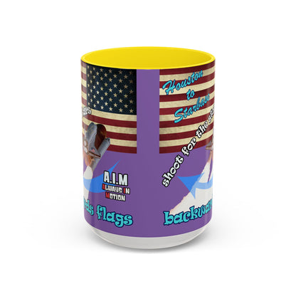 shoot for the stars - Accent Mug (light purple)