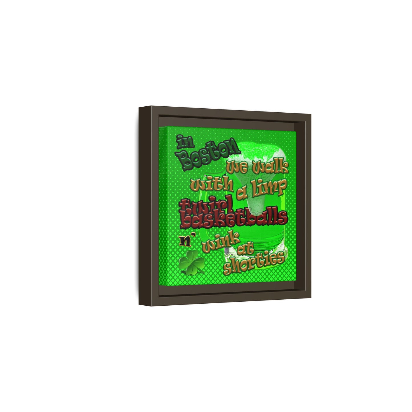 celtics logo - framed canvas art (logo green)