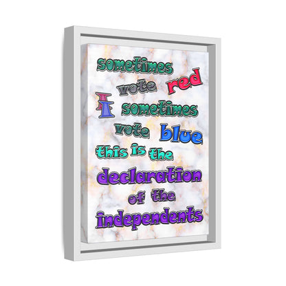 declaration of the independents - framed canvas art (white marble)
