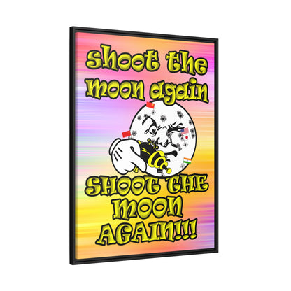 shoot the moon again - framed canvas art (color blur)