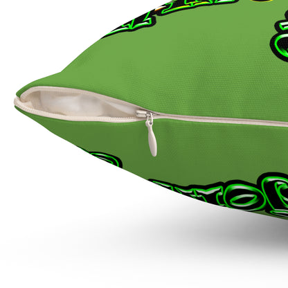 og - Spun Polyester Square Pillow - (green)