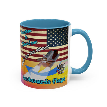 shoot for the stars - Accent Mug (color blur)