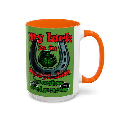 my luck - Accent Mug (green)