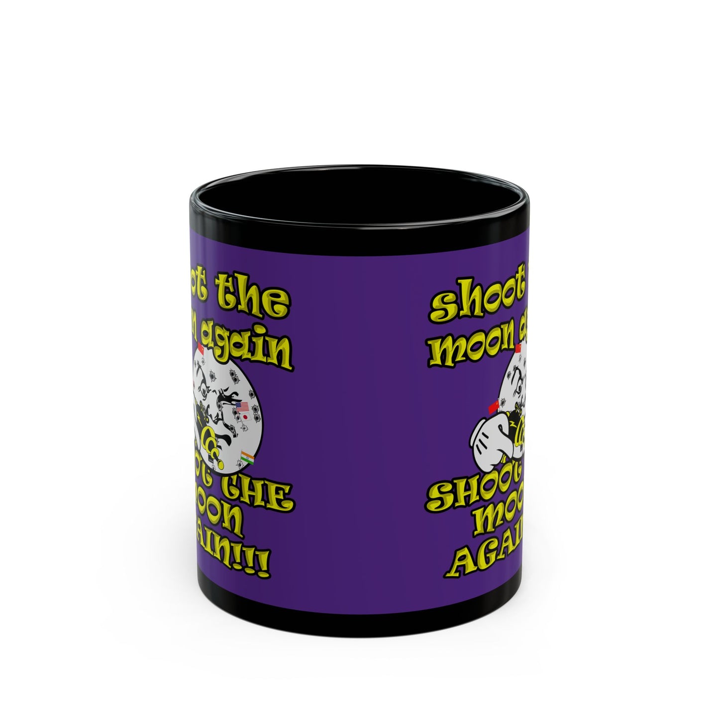 shoot the moon again - Black Mug (purple)