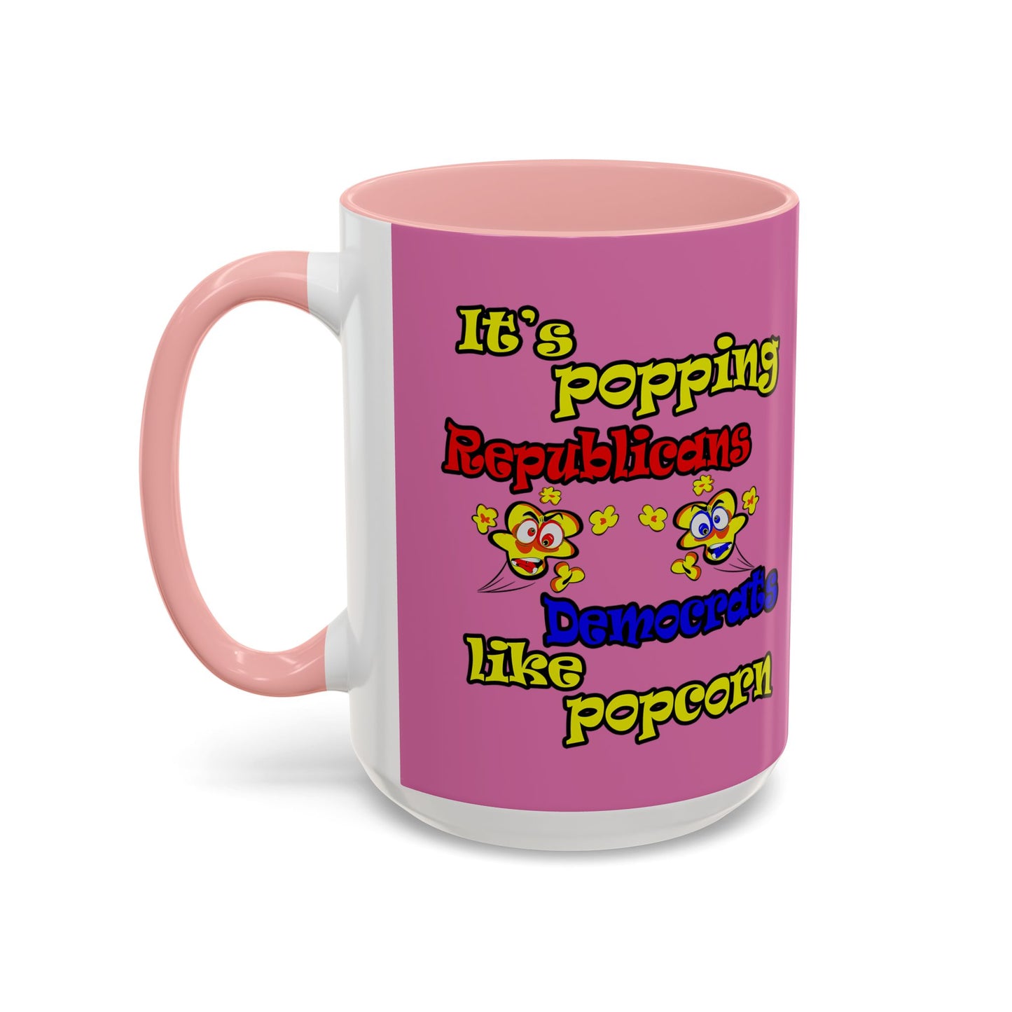 popping like popcorn - Accent Mug (light pink)