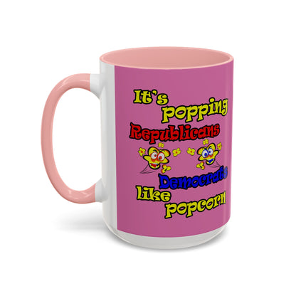 popping like popcorn - Accent Mug (light pink)