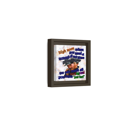 high noon - framed canvas art (white marble)