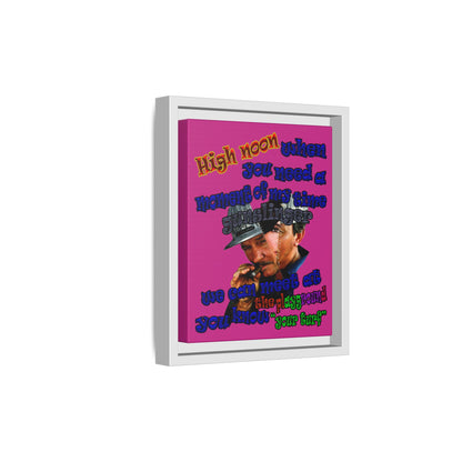 high noon - framed canvas art (pink)