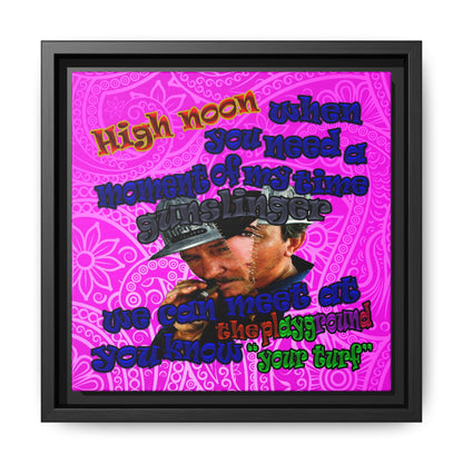 high noon - framed canvas art (pink swirl)