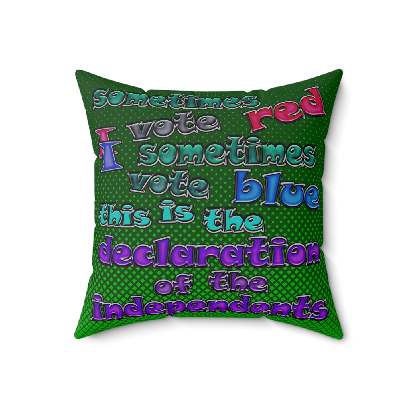 declaration of the independents - Spun Polyester Square Pillow - (logo green)