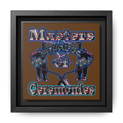 em cee squared - framed canvas art (brown)