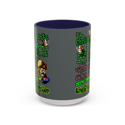 christmas spirits of boston - Accent Mug (dark grey)