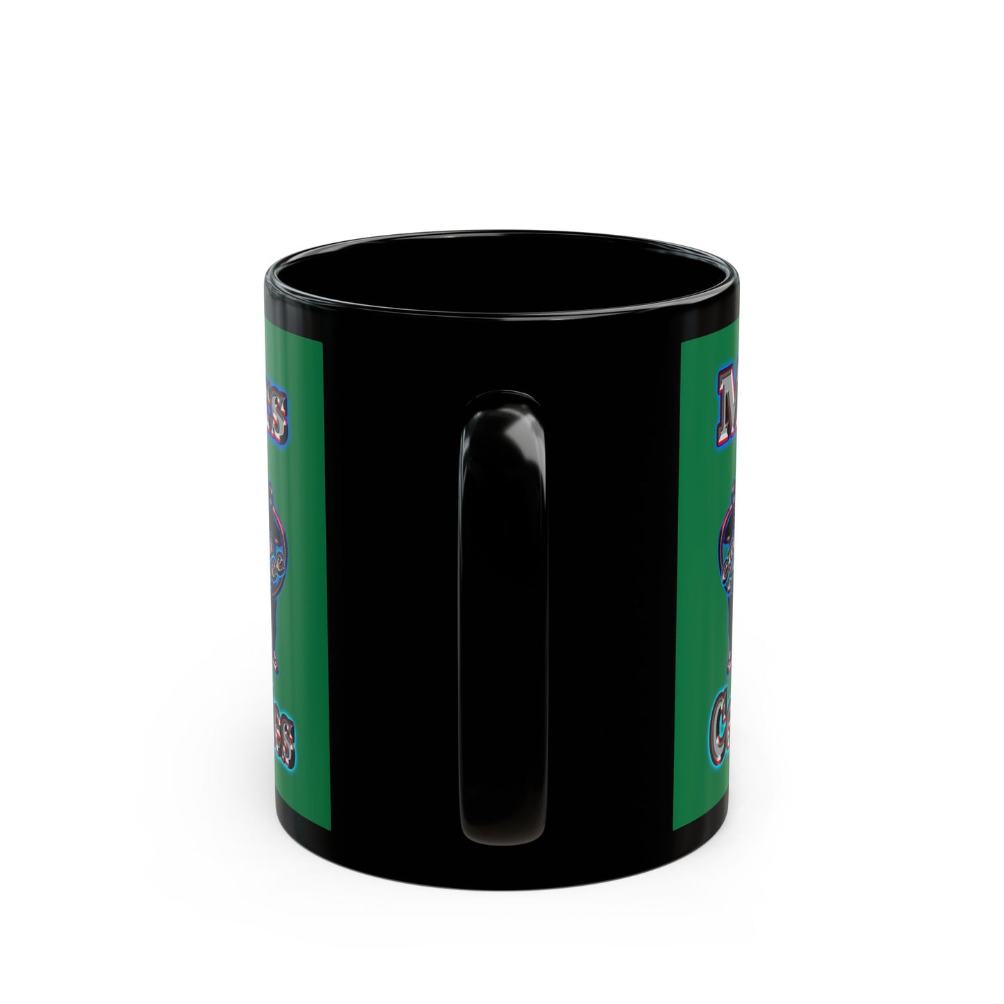 em cee squared - Black Mug (dark green)