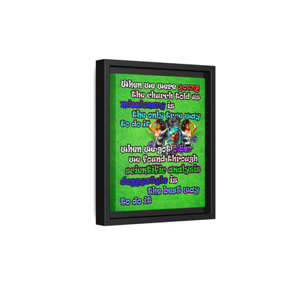 doggystyle - framed canvas art (green turf)