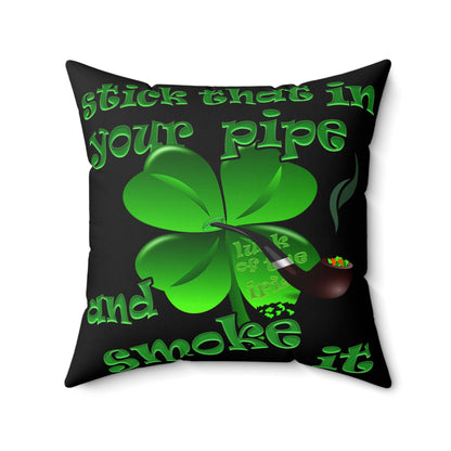 celtics logo - Spun Polyester Square Pillow - (black)