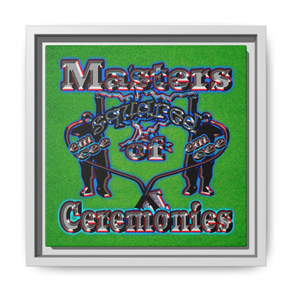 em cee squared - framed canvas art (green turf)