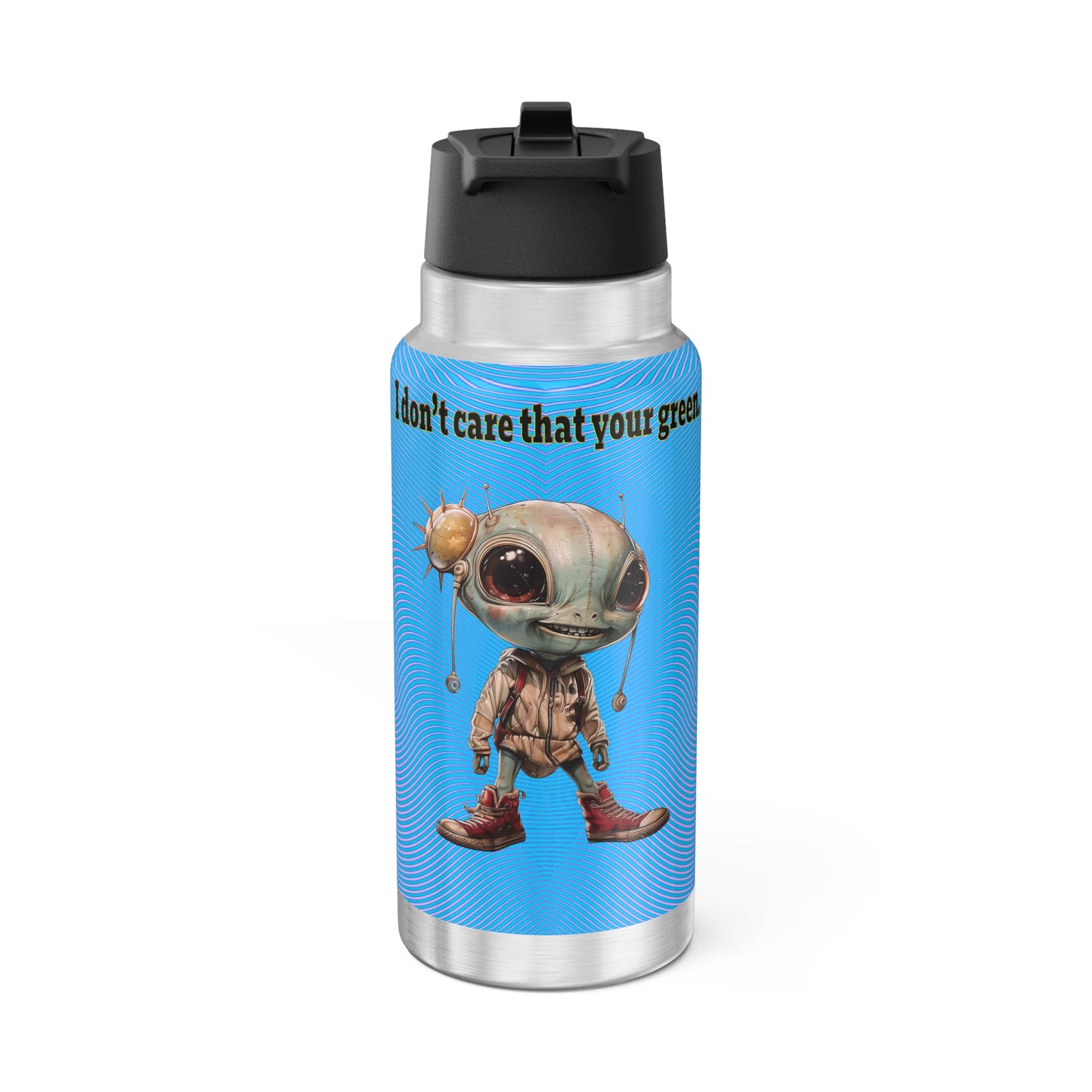 I don't care that your grey - Gator Tumbler, 32oz  (light blue-purple wave)