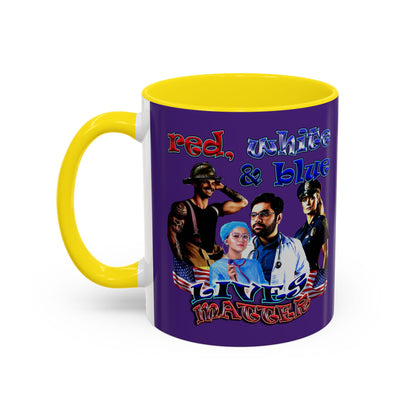 rw&b lives matter - Accent Mug (purple)