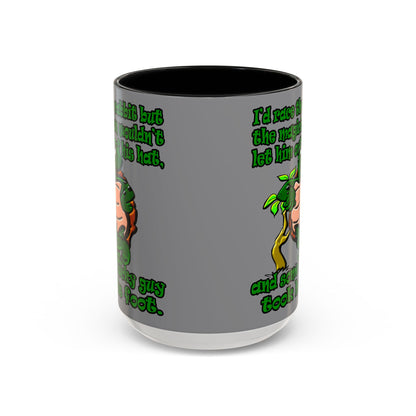 turtle race - Accent Mug (grey)