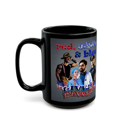rw&b lives matter - Black Mug (grey-light grey)