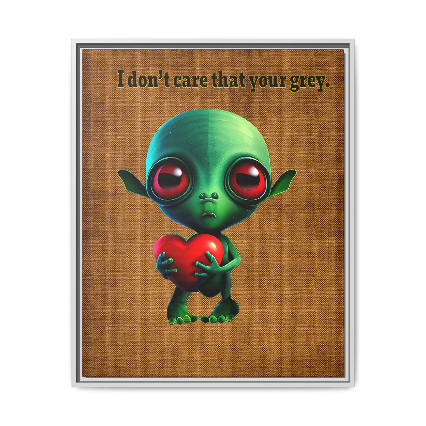 I don't care that your grey - framed canvas art (brown papyrus)