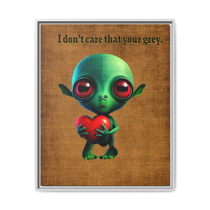 I don't care that your grey - framed canvas art (brown papyrus)
