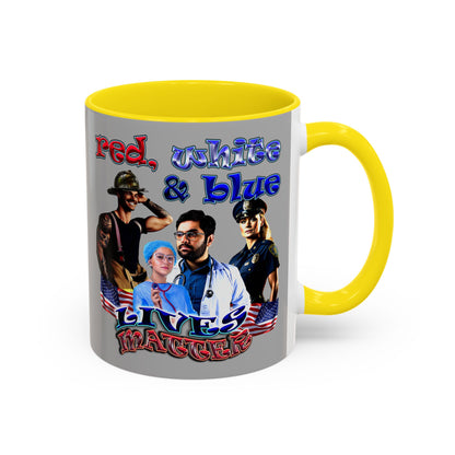 rw&b lives matter - Accent Mug (light grey)