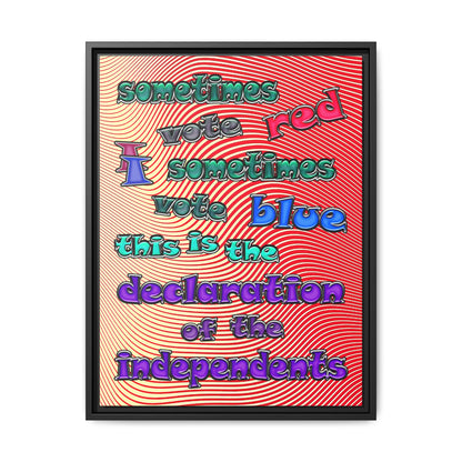 declaration of the independents - framed canvas art (yellow-orange wave)