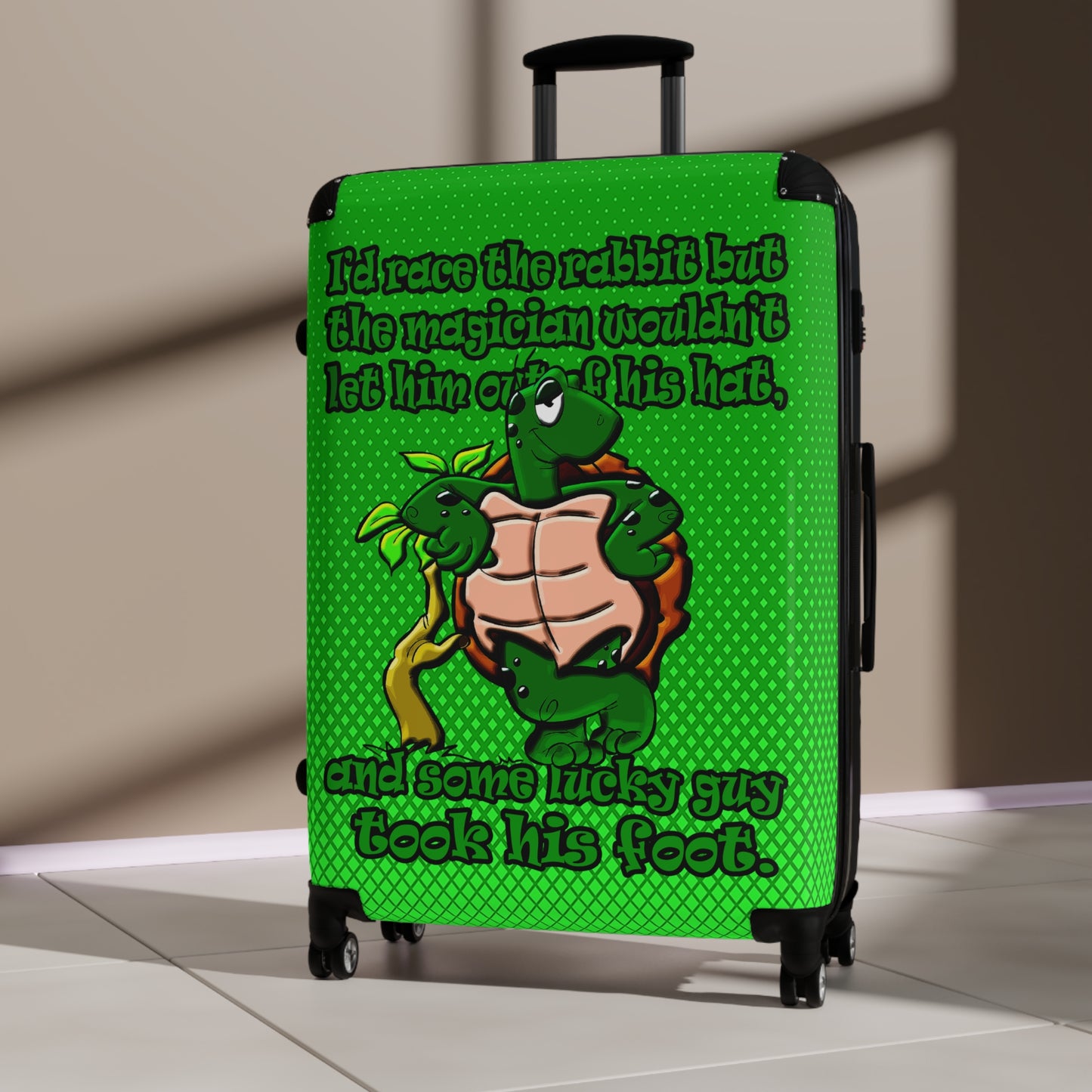 turtle race - Suitcase (logo green)