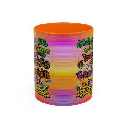 the bum's shit - Accent Mug (color blur)