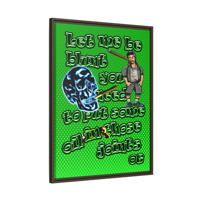og - framed canvas art (logo green)