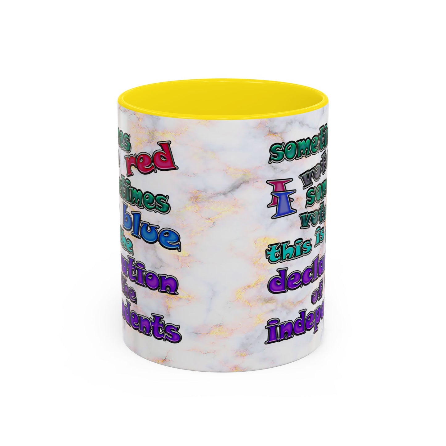declaration of the independents - Accent Mug (white marble)