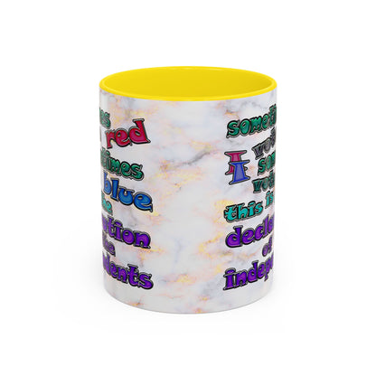 declaration of the independents - Accent Mug (white marble)