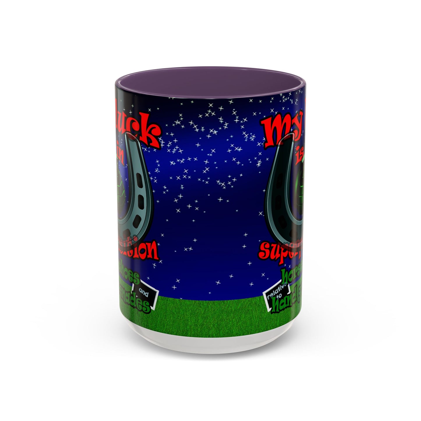 my luck - Accent Mug ('snoops' background)