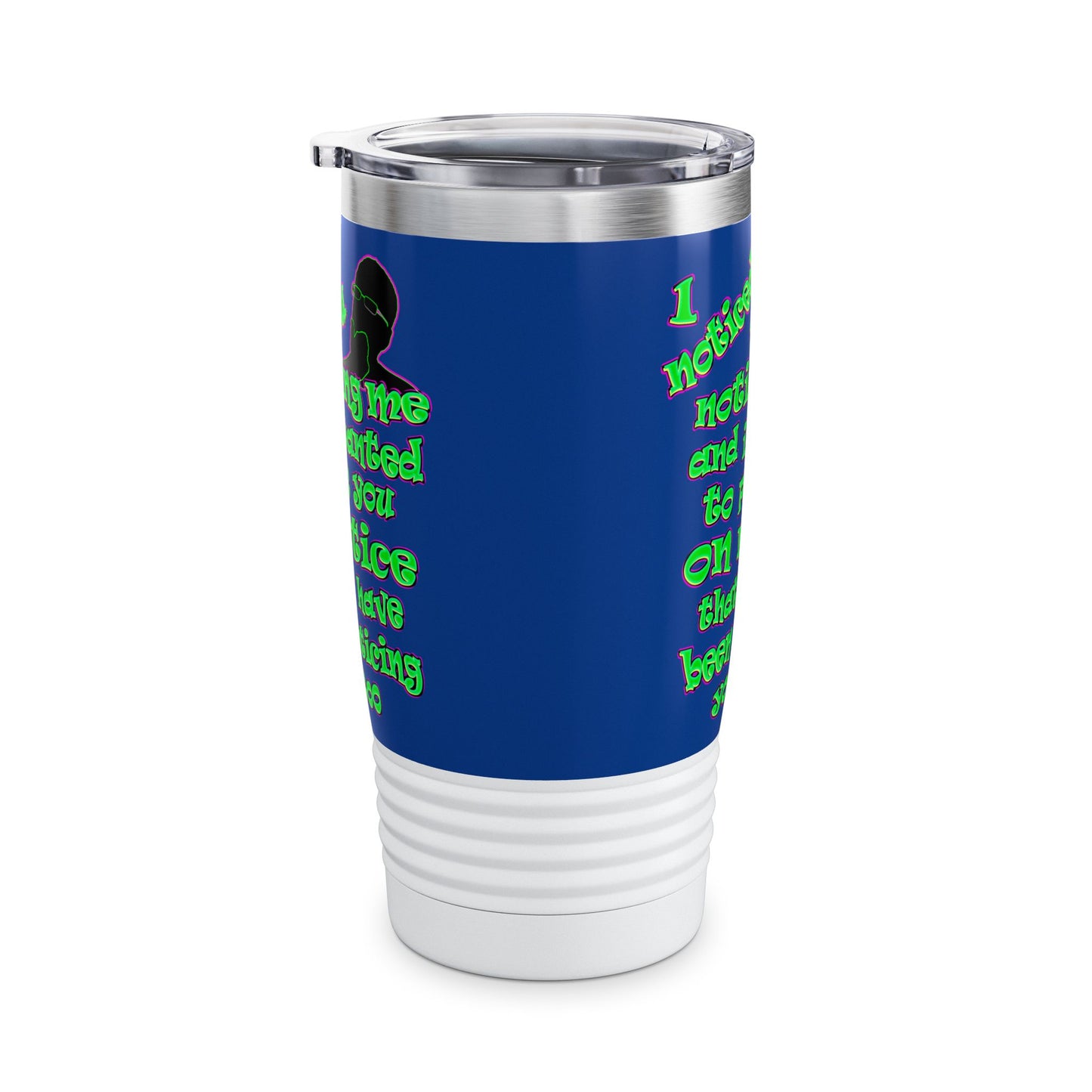 noticed you noticing - Ringneck Tumbler, 20oz (dark blue)