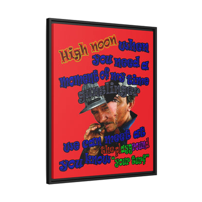 high noon - framed canvas art (red)