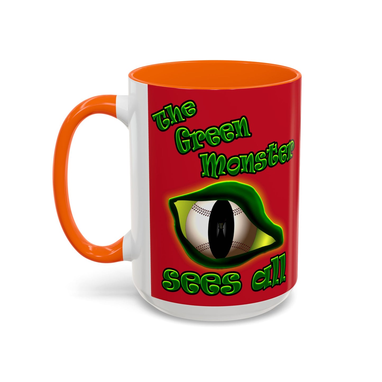 green monster - Accent Mug (dark red)