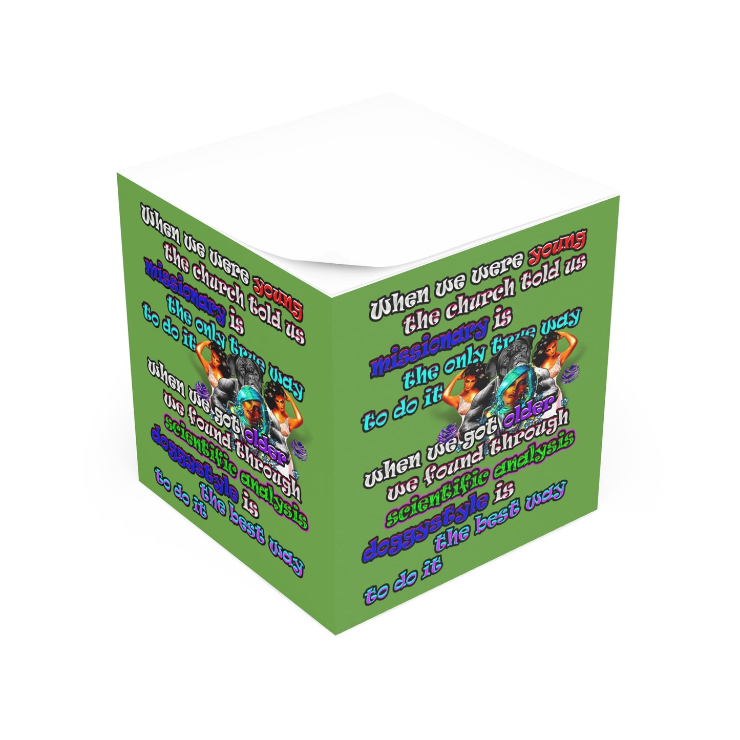 doggystyle - note cube (green)