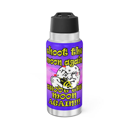 shoot the moon again - Gator Tumbler, 32oz  (purple-pink wave)