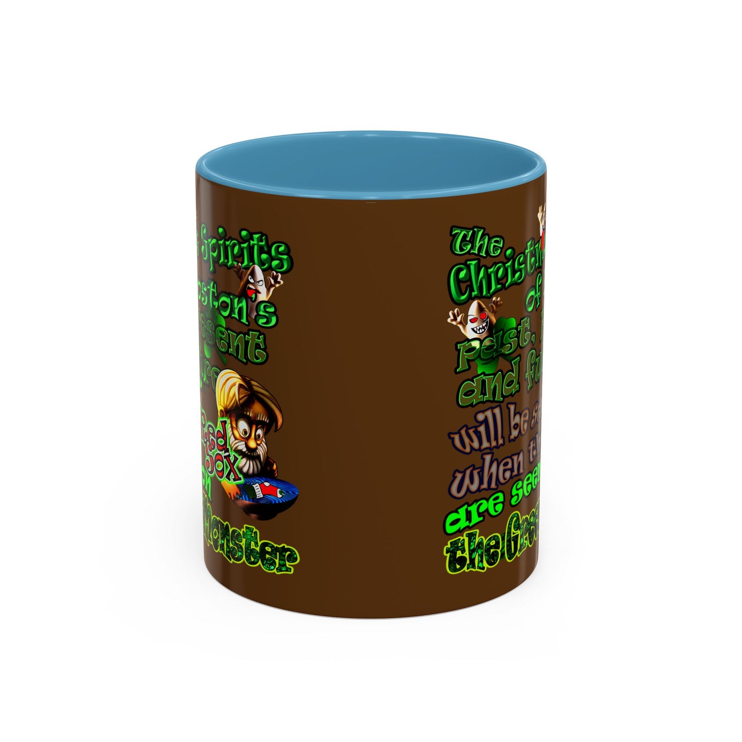 christmas spirits of boston - Accent Mug (brown)