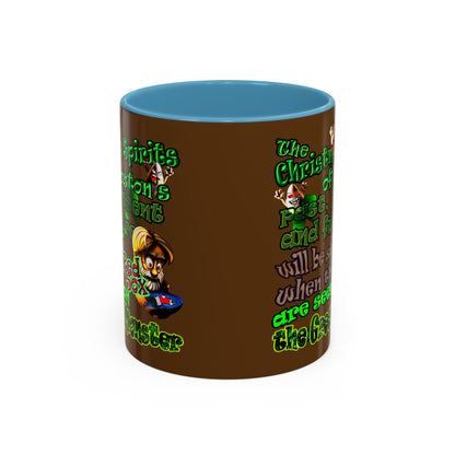 christmas spirits of boston - Accent Mug (brown)
