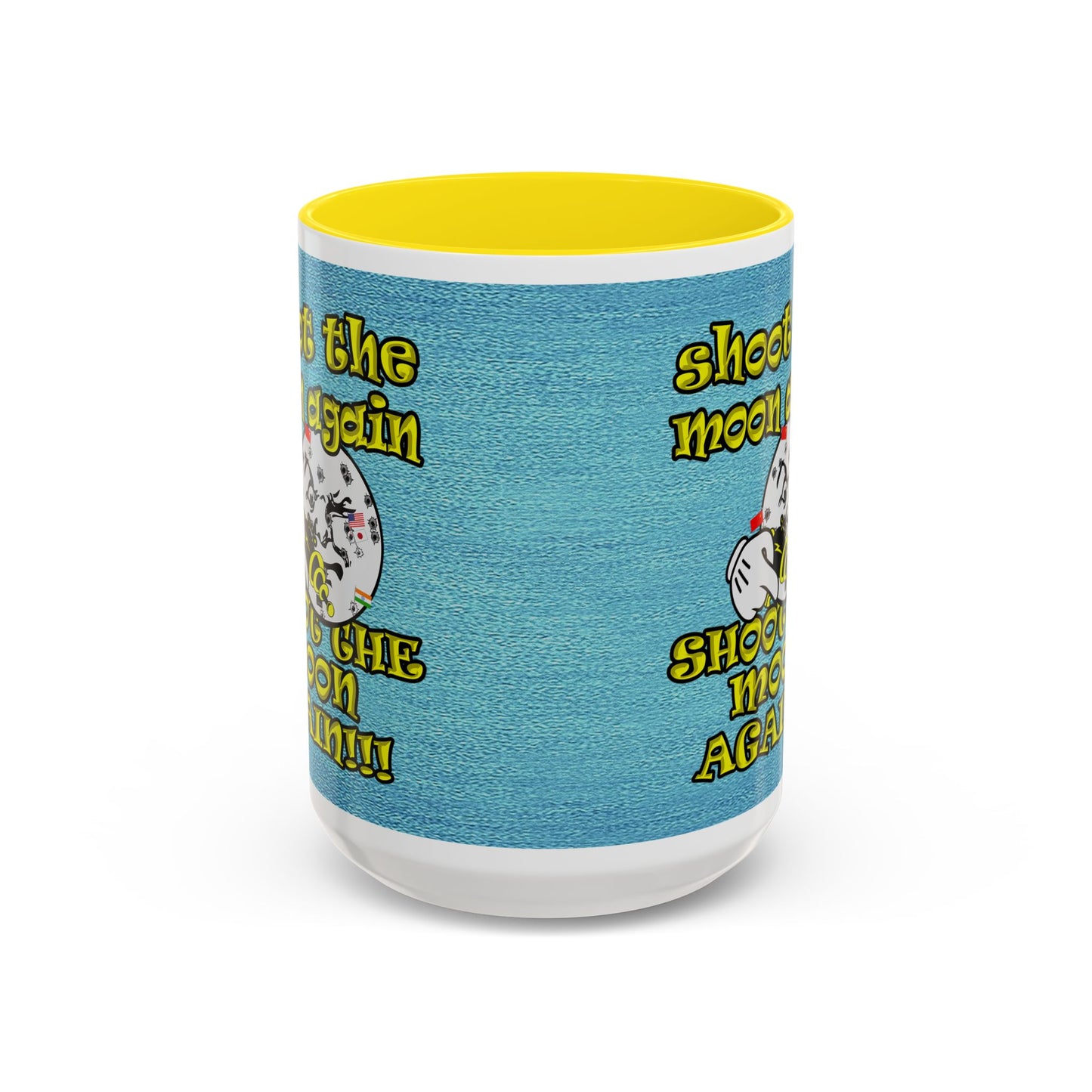 shoot the moon again - Accent Mug (faded blue)
